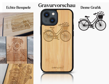 INDIVIDUELL iPhone 13 Mini Bambus-Kunststoff